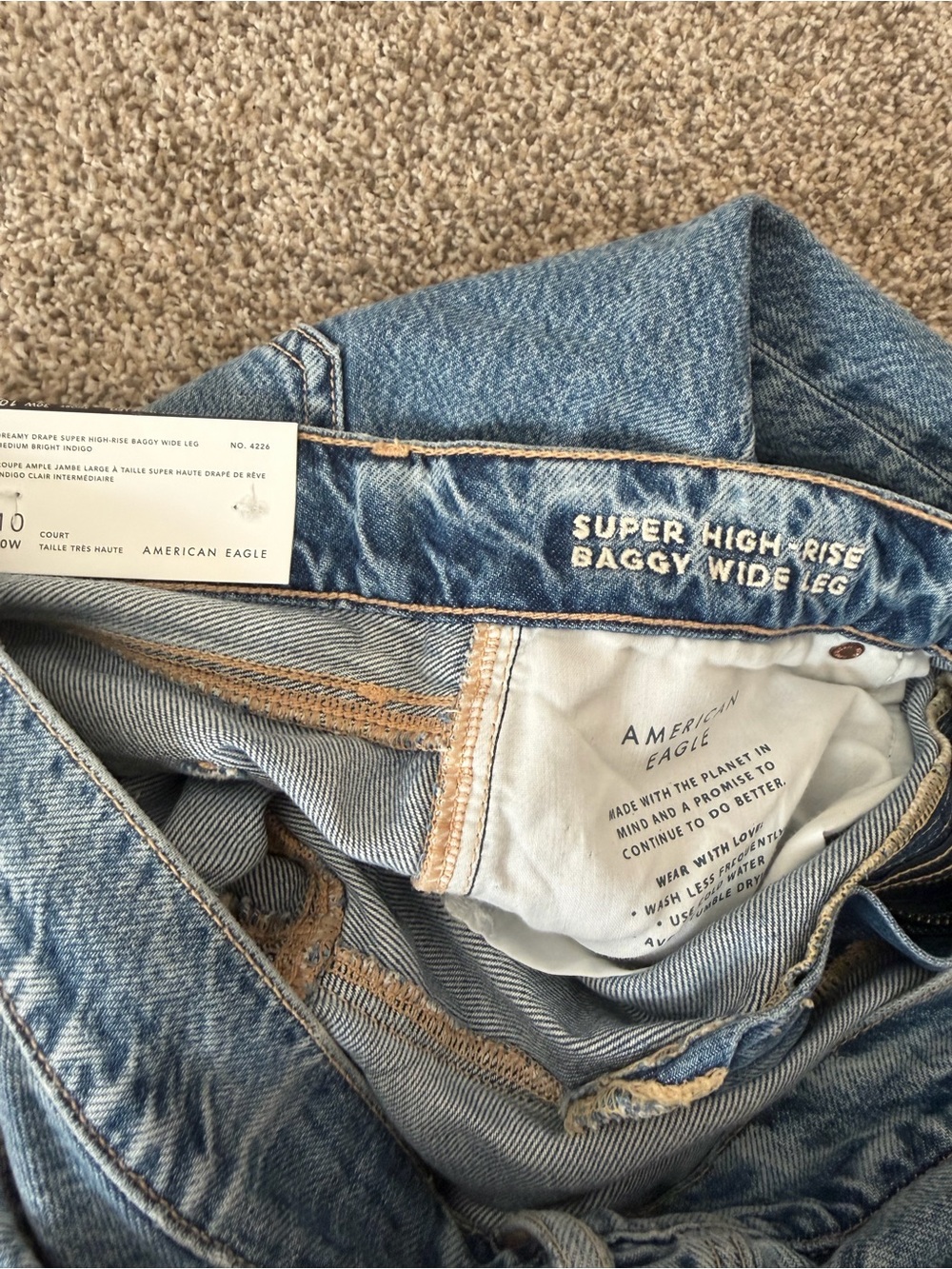 American Eagle Dreamy drape high waste baggy - Picture 6 of 7